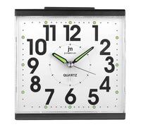 LOWELL SVEGLIA QUARZO ANALOGICA CON LUCE SNOOZE E SUONERIA IN 3 COLORI JA7090 (Nero)