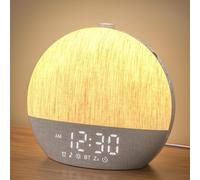SVEGLIA LUMINOSA DA COMODINO CON SIMULAZIONE ALBA E RUMORE BIANCO 30 FUNZIONI