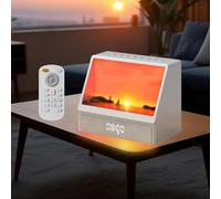 Sveglia Luminosa Digitale da Comodino, Sveglia Analogica Alba Generatore di Rumore Bianco con 7 Modalità, 12 Suoni Naturali, Altoparlante e Telecomando, Sunrise Alarm Clock Regalo per Dormiglioni