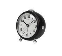 Sveglia Moda Creativa Semplice Muto Salto Secondi Snooze Luce Notturna Piccola Sveglia(Black)