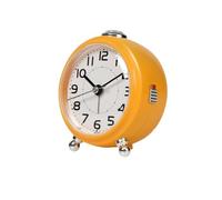 Sveglia Moda Creativa Semplice Muto Salto Secondi Snooze Luce Notturna Piccola Sveglia(Yellow)