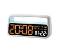 Sveglia multifunzione a LED con illuminazione ambientale, per camera da letto e decorazione domestica, visualizza ora, data, giorno, doppia sveglia, struttura in ABS, 16,6 x 4,5 s x 8,5 s (C)