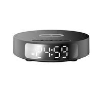 Sveglia multifunzione con ricarica wireless, ricarica rapida da 15 W, compatibile con iOS e Android.