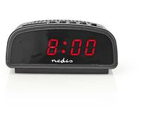 NEDIS CLDK008BK Sveglia digitale da tavolo Sveglia digitale da tavolo, Display a LED, funzione snooze, Nero Nero