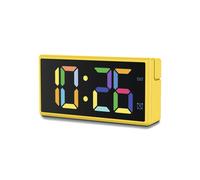 Sveglia Num. "Ibiza", Schermo Multicolore, Con Funzione Carica USB, Giallo