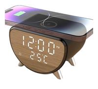 Sveglia, orologio da comodino | Sveglia digitale con altoparlante bluetoothh | Display digitale a LED dimmerabile | volume forte per chi dorme pesante, snooze, display LED dimmerabile