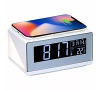 SVEGLIA OROLOGIO DIGITALE CON CARICATORE CARICABATTERIA WIRELESS SMARTPHONE