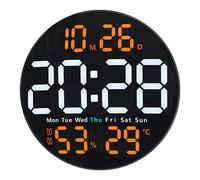 Sveglia Orologio Digitale da Parete Display Elettronico Temperatura Temporizzazi