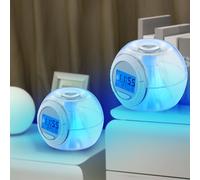 Sveglia Orologio Tavolo Digitale Display LED Data Temperatura Snooze RGB 2er Set