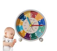 Sveglia per bambini - Sveglia per bambini | Simpatico orologio per bambini in lega con suono nitido, ricarica USB, orologio vintage senza rumore, con chip intelligente, partizioni blocchi di colore,