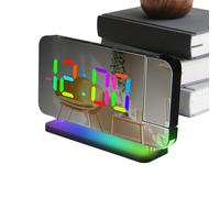 Sveglia per camera da letto, display a LED girevole a 180 gradi, orologio digitale a LED per camera da letto, per cucina, camera dei bambini, scrivania, comodino, casa