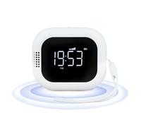Sveglia per Sordi, Alarm Clock Doppio Allarme 3 Modalità di Allarme Sveglia Forte Sonno Pesantissimo Sveglia Rumorosa Sveglia Intelligente Digitale 12/24H DST per Non Udenti
