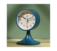 Sveglia Piccolo Orologio Silenzioso Senza squillo con Numeri Arabi, Sveglia da Tavolo con Luce Notturna(Blue)