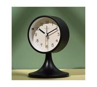 Sveglia Piccolo Orologio Silenzioso Senza squillo con Numeri Arabi, Sveglia da Tavolo con Luce Notturna(Black)