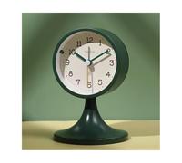 Sveglia Piccolo Orologio Silenzioso Senza squillo con Numeri Arabi, Sveglia da Tavolo con Luce Notturna(Green)