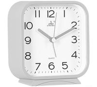 Sveglia portatile con movimento dei secondi di salto per un orario accurato, dimensioni compatte per comodino, scrivania o mensola (grigio)