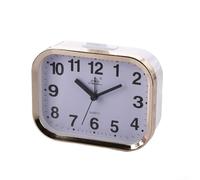 Sveglia quadrata compatta con display digitale luminoso e volume della sveglia regolabile, progettata per studenti, lavoratori a turni e chi dorme leggero, colore: bianco