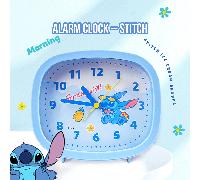 Sveglia quadrata Disney Stitch, orologio da comodino silenzioso Lilo & Stitch, suoneria oversize, quadrante "Wish Upon a Star", luce notturna color crema, alimentato a batteria, grazioso design alieno