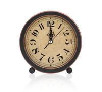 Sveglia Retrò Metallo Silenzioso - Classica da 5 Pollici a Batteria, Orologio da Tavolo Analogico per Camera da Letto, Comodino, Scrivania