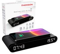 THOMSON - Radio Sveglia Display Digitale Con Funzione Di Ricarica A Induzione 15 W, Nero