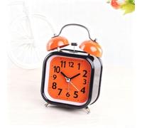 Sveglia silenziosa 7,6 cm con campanella pastello (arancione-rosso 2)