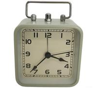 Sveglia silenziosa in metallo con luce notturna, orologio da scrivania quadrato moderno per camera da letto, silenziosa, senza ticchettio, design portatile con manico pieghevole, decorazione per la