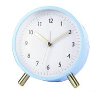 Sveglia silenziosa minimalista da 11 cm con funzione di illuminazione ad alta efficienza energetica per una visione confortevole di notte (blu)