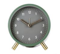 Sveglia silenziosa minimalista da 11 cm con illuminazione ad alta efficienza energetica per una visione confortevole di notte (verde)