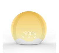 Sveglia Sunrise con luce di risveglio Suono digitale per il sonno Luce notturna Orologio da tavolo Dispositivo di aiuto per il sonno Cambia colore Regalo perfetto