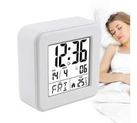 Sveglia, sveglia da testata, ora digitale, data, allarme, popostazione di temperatura, display 12/24 ore, sveglia a cubo LED che si intensamente per il