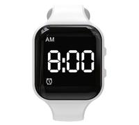 Sveglia vibrante impermeabile, orologio silenzioso con promemoria medico, con timer e 15 allarmi giornalieri (bianco)