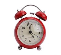 Sveglia vintage a doppia campana, extra forte, per chi dorme pesantemente in metallo, funzionamento a batteria, stile retrò, decorazione per camera da letto, comodino, scrivania, bianco, rosso, verde