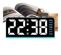 Sveglia - Visualizzazione della temperatura e della data, luminosità regolabile,Sveglia digitale per camera da - per casa camera da soggiorno ufficio interni esterni Dorm Hotel