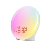 Sveglia Wake Light con Effetto Alba, Luce Notturna, Radio FM e Suoni Naturali, Ideale per Ha il Sonno Pesante.
