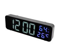 Sveglie da Comodino Luce Blu e Bianca 9,1 Pollici Modalità Snooze Spegnimento Memoria Specchio Orologio Schermo Grande per Camera da Letto Soggiorno Ufficio