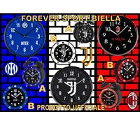 SVEGLIE E OROLOGI DA PARETE JUVENTUS FC - AC MILAN - FC INTER ORIGINALI