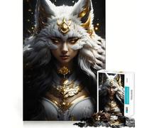 Svela il puzzle Kitsune da 1000 pezzi,gioco di concentrazione mentale,tagli di precisione,bordi lisci,attività coinvolgente per serate tranquille (38x26cm)