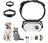 SVELNIO Telecamera da Collare per Cani con Scheda SD da 32 GB, Telecamera WiFi da Collare per Gatti, Telecamera d'azione Senza Fili, Mini Telecamera per Uso Interno ed Esterno