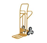 Svelt Carrello Saliscale Professionale in Acciaio con Pedana Ribaltabile Maggiorata - Portata 250 kg, Ruote per Scale Ø150 mm