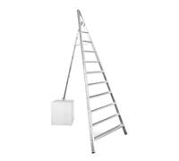 Svelt Scala 10 gradini Conica con Puntale Telescopico per Terreni Inclinati - Gradini Antisdrucciolo, Uso Agricolo e Giardinaggio, Portata 150kg, Agriluxe Maxi