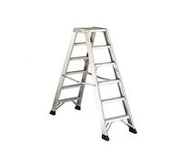 Svelt Scala 5 gradini Professionle in Alluminio a Doppia Salita con Piattaforma Maggiorata, Gradini Zigrinati e Piedini Antiscivolo, P1 Plus