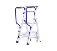 Svelt Scala a Castello - Piattaforma Mobile Professionale per Picking, Protezione 360°, Norme E.M.E.R., Altezza Lavoro 225 cm, 2 Ruote Autobloccanti, Corrimani Richiudibili (1 Gradino)