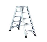 Svelt Scala Alluminio 5 gradini Antisivolo, Professionale con Piattaforma Maggiorata Due Tronchi di Salita Robusta e Piedini Antisdrucciolo
