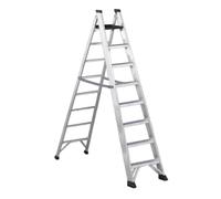 Svelt Scala Alluminio 8 gradini Professionale Leggera e Robusta Doppia a Gradini e Pioli a Due Tronchi di Salita