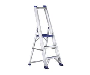 Svelt Scala in Alluminio 3 gradini, Ultra Resistente con Ampia Piattaforma e Piedini Antisdrucciolo, mod. Regina