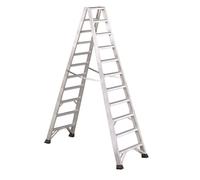 Svelt Scala Professionale a Doppia Salita in Alluminio - 11 Gradini Antisdrucciolo 8 cm, Rinforzi e Cerniere in Acciaio, Tamponi Maggiorati - Certificata EN131