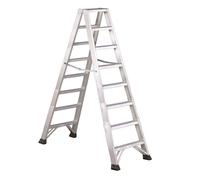 Svelt Scala 8 gradini Alluminio Professionale Due Tronchi di Salita Robusta con Gradini e Piedini Antisdrucciolo