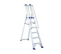 Svelt Scala Professionale in Alluminio Rinforzato - 6 Gradini, Piattaforma Antiscivolo, Corrimani e Parapetto - Altezza di Lavoro fino a 343 cm - Norma D.Lgs. 81/08 e UNIEN131