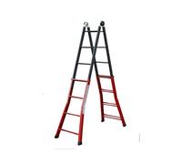 Svelt Scala Telescopica in Acciaio 8 Pioli con Cerniere Semiautomatiche e Profilo Esterno Maggiorato, Serafina