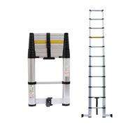 Svelt Scala Telescopica Professionale 11 Pioli Certificata in Alluminio Anodizzato, Altezza Max 4,2 m, Pioli Antisdrucciolo, Allargatore Richiudibile e Chiusura Automatica